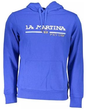 La Martina Blue Cotton Sweater