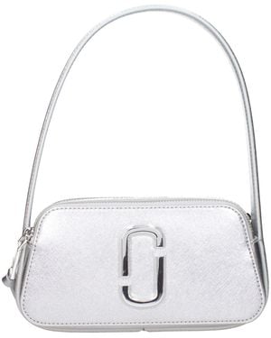 Marc Jacobs Grey Leather Shoulder Bag - White