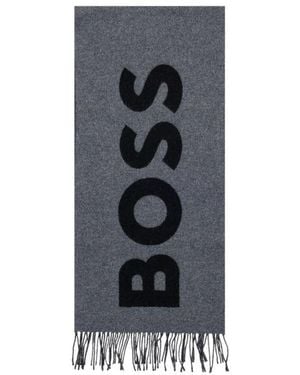 BOSS Wool Scarf - Grey