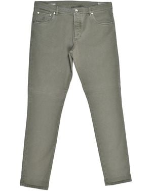 Brunello Cucinelli 100% Cotton Skinny Fit 5 Pocket Denim Jean Trousers New - Grey