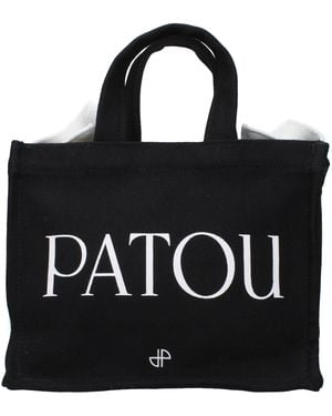 Patou Handbag Cotton - Black