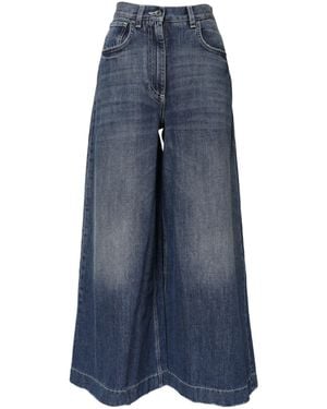 Dolce & Gabbana Wide Leg Denim Jeans - Blue