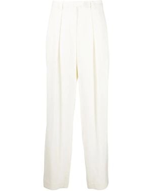 Brunello Cucinelli Natural Viscose Casual Trousers - White