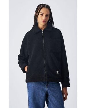 Champion Black Polyester Bomber - Blue