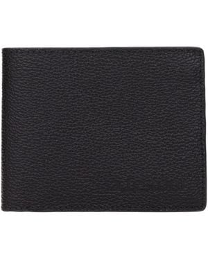 Testoni Black Leather Wallet