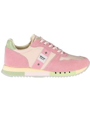 Blauer Rosa Polyurethane Sneaker - Pink