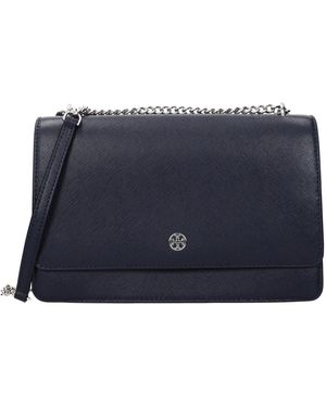 Tory Burch Blue Leather Crossbody Bag