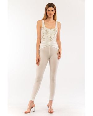 Elisabetta Franchi Polyester Jumpsuit - Natural