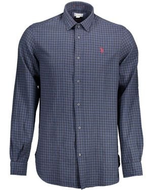 U.S. POLO ASSN. Blue Cotton Men Shirt