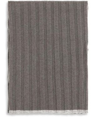 Brunello Cucinelli Brown Cashmere Scarf - Gray