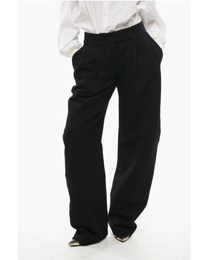The Attico Tailored Wide Leg Trousers - Black