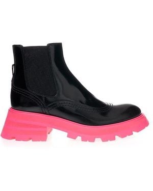 McQueen Leather Boot - Pink