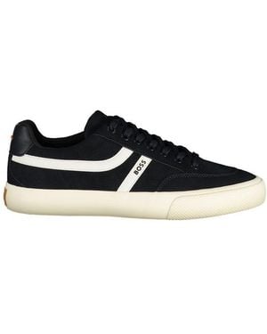 BOSS Blue Polyurethane Men's Sneaker - Black