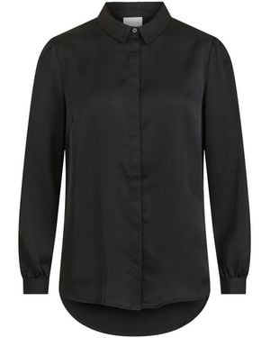 VILA CLOTHES Black Polyester Blouse