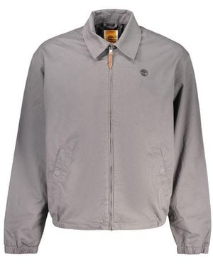 Timberland Grigio Cotton Men's Jacket - Grey