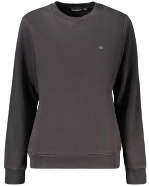 Napapijri Black Cotton Blend Sweatshirt - Gray