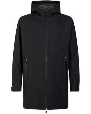 Herno Black Polyester Coat