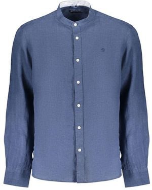 North Sails Blue Linen Mens Shirt