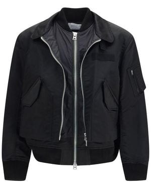 Sacai Black Cotton Bomber