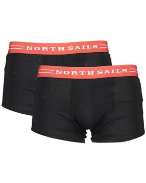 North Sails Black Cotton Men Boxer Shorts - Red
