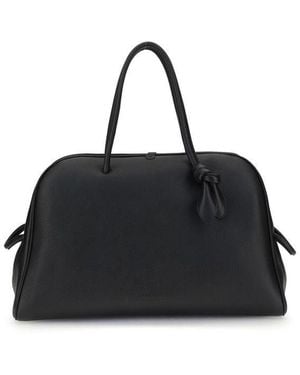 Jacquemus Calf Leather Bos Taurus Handbag Bag - Black