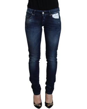 Acht Authentic Skinny Jeans With Logo Details - Blue