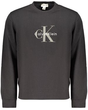 Calvin Klein Black Cotton Mens Sweatshirt - Gray