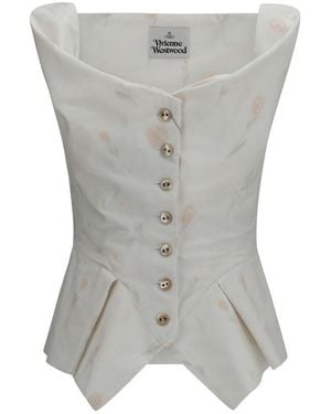 Vivienne Westwood White Cotton Blouse - Grey