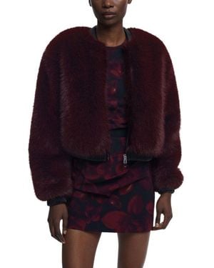 Desigual Bordeaux Polyester Jackets And Coat - Purple