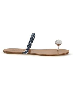 Pedro Garcia Brown Calf Leather Bos Taurus Sandals - Natural