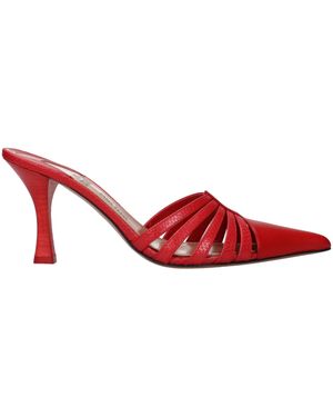 Paris Texas Sandals Nadia Lee Cohen Donna Leather - Red