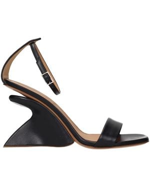 Off-White c/o Virgil Abloh Leather Stiletto Heel Sandals - Blue