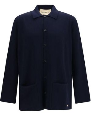 Valentino Garavani Blue Wool Oves Aries Cardigan