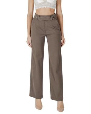 Street One Gray Viscose Jeans & Pant - Natural