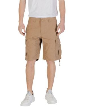 Jack & Jones Beige Cotton Bermuda - Natural