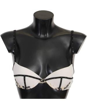 Just Cavalli Elegant Push-Up Bra With Logo Details - Black