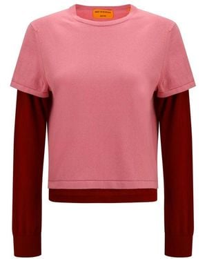 Guest In Residence Multicolour Cotton Sweatshirt - Red