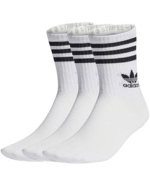 adidas White Cotton Sock