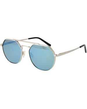 Serengeti Silver Metal Sunglasses - Blue