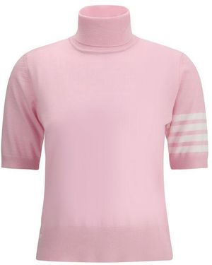 Thom Browne Turtleneck Jumper - Pink