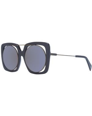Yohji Yamamoto Brown Unisex Sunglasses - Black