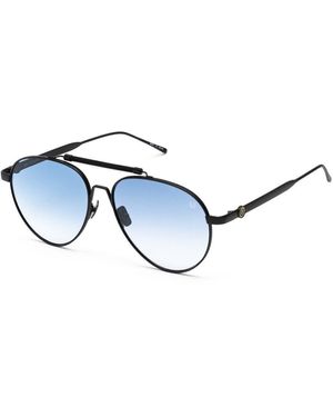 Belstaff Black Stainless Steel Sunglasses - Blue