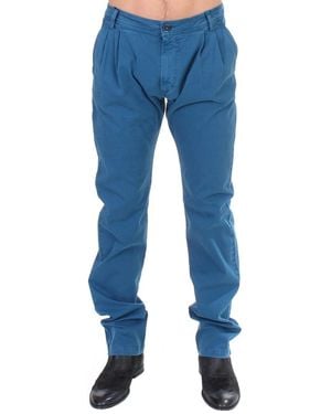 Gianfranco Ferré Cotton Straight Fit Trouser Blue Sig11032
