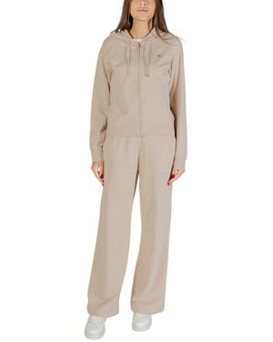 EA7 Beige Cotton Tracksuit - Natural