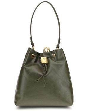 Balmain Bicolour Calf Leather Bos Taurus Backpack - Green