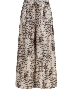Pinko Multicolor Cotton Casual Pants - Natural