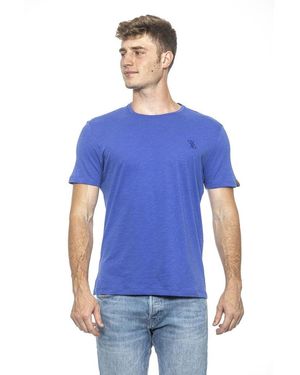 Billionaire Italian Couture Blue Cotton Men Shirt