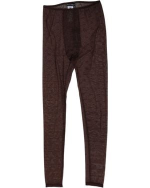 Dolce & Gabbana Mesh Logo Leggings - Brown