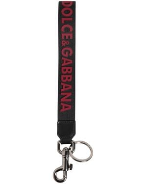 Dolce & Gabbana Dg Logo Polyester Keychain Keyring - White