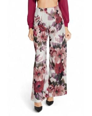 Rinascimento Bordeaux Polyester Casual Pants - Red